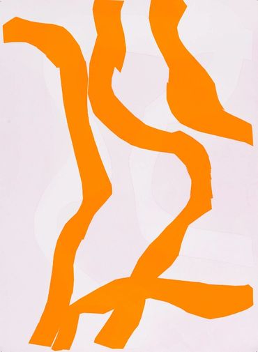 Julia Gorman contemporary art screen print abstract abstraction yellow pink Negative Press