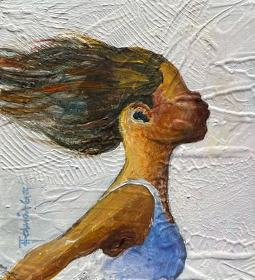 JUNTO A LA BRISA
Técnica: Acrílico sobre madera
Tamaño: 13 x 13 cm
Año: 2025