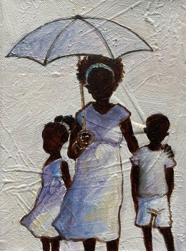 ESCENA DE BARRIO
Técnica: Acrílico sobre lienzo
Tamaño: 20 x 15 cm
Año: 2025