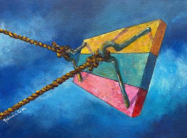 VIENTO JUGUETÓN
Acrílico sobre lienzo
Tamaño 30 x 40 cm
Año 2025
Serie “Espacios de juego…”