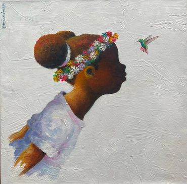 EL GRAN ENCUENTRO
Acrílico sobre lienzo
Tamaño 60 x 60 cm
Año 2025
Serie “Caribe Soy…”