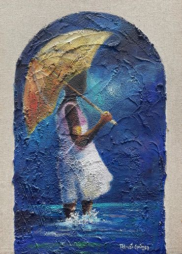 VIGILANTES IV
Acrílico sobre tela comercial
Tamaño 70 x 50 cm
Año 2025
Serie “Mujeres del viento…”