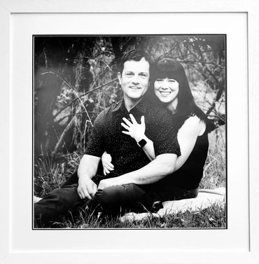 Custom framed engagement photo