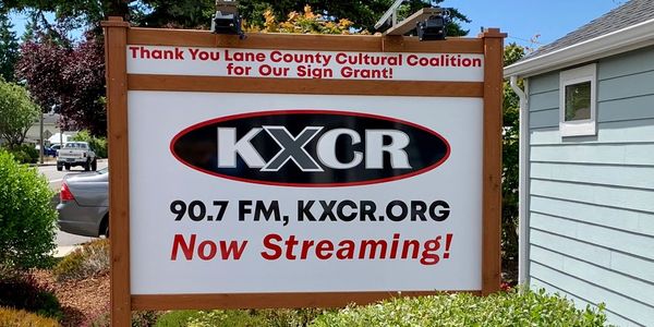 Photo of KXCR sign.