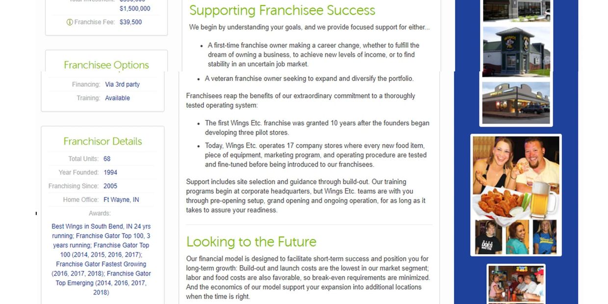 Wings Etc. Online Portal FranchiseGator
