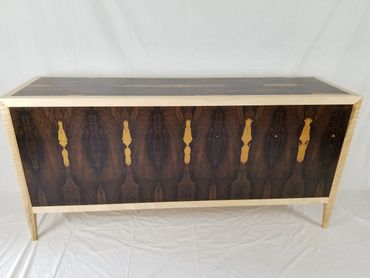 Ziricote and curly maple media center