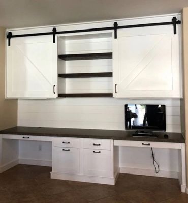 custom home office desk unit cabinets