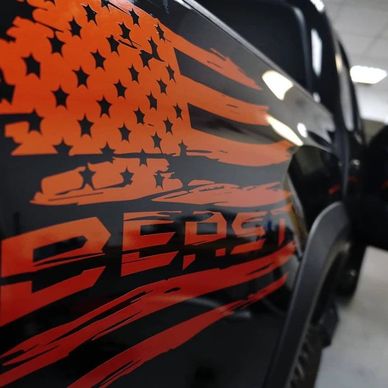 Custom Beast USA Flag Decal