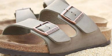 Dr. David Sables repairs Birkenstock sandals.  Schedule an appointment or visit us today.