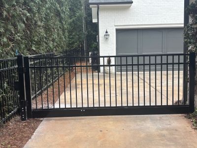 Automatic black aluminum drive gate