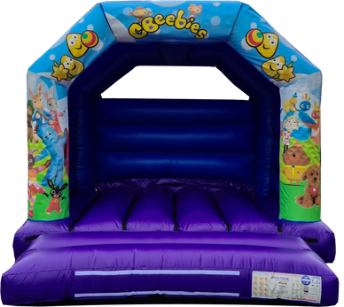 Cbeebies 12 x 12 ft bouncy castle | Abbey Bouncy Castles | www.abbeybouncycastles.com