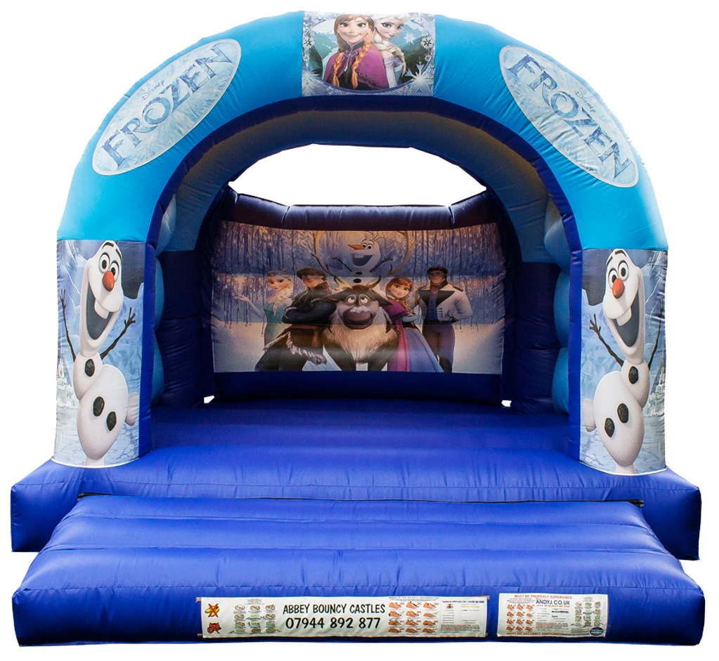 Frozen 15 x 15 ft bouncy castle suitable for adults | www.abbeybouncycastles.com