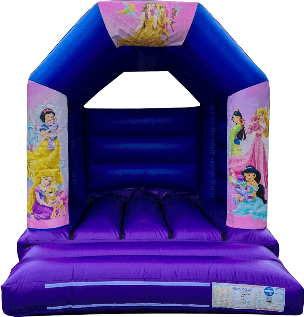 Blue Princess 10 ft x 12 ft bouncy castle | Abbey Bouncy Castles | www.abbeybouncycastles.com