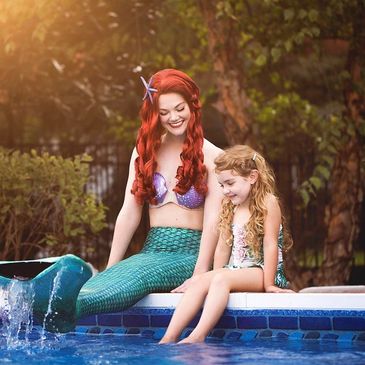 The Little Mermaid loves to entertain kids at birthday parties in Nashville. Pool & Land party fun!