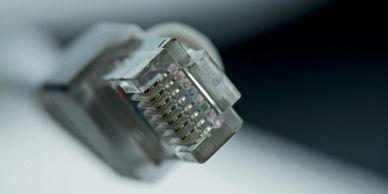 up close ethernet cable