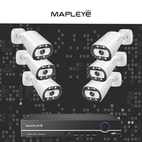8mp 4k Mapleye 8Channel 4k IP Bullet camera kit