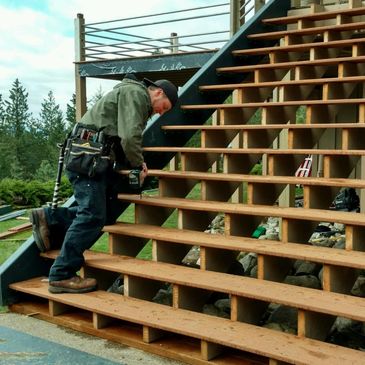 large deck stairs composite decking