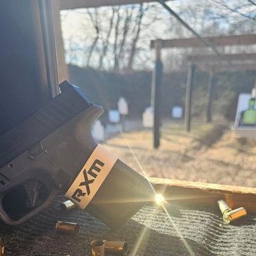 Our pistol range is awesome! 25 yards with both steel targets or paper retractable targets.