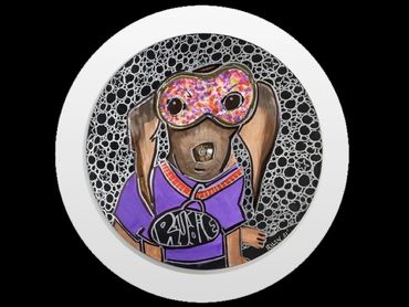 Rudie the Dog
Acrylic on Vinyl Record
$300.00