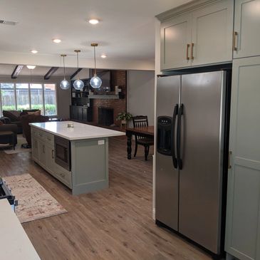 kitchen with walls removed