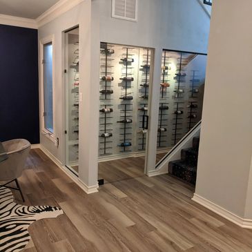 under stair storage conversion now a wine space