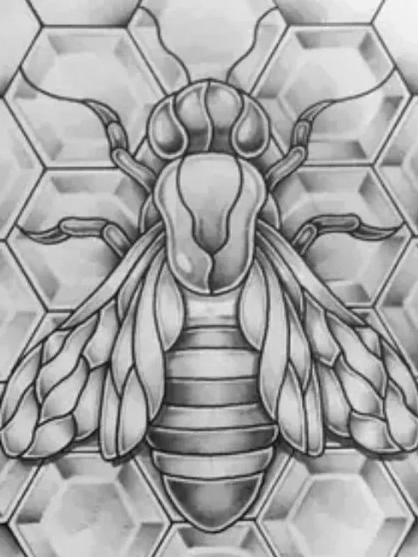 Original picture or photo used to design the bee inlay