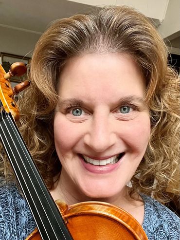 Kristin with her beloved violin
