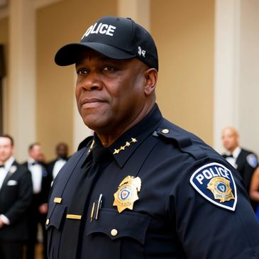 Police Chief Lawrence Law of theatrical murder mystery script "A Reunion to Die For" by Jack Pachuta