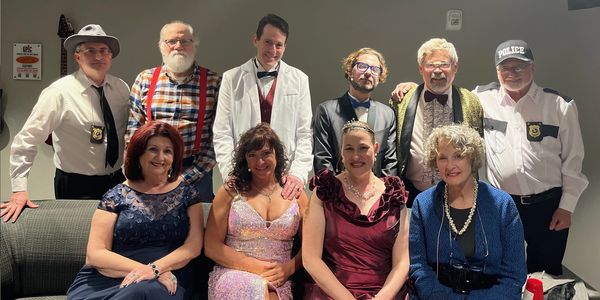 Cast of Interactive Murder Mystery Theater: A Reunion to Die For by mystery writer Jack Pachuta