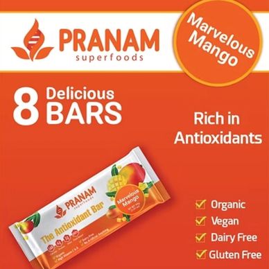 Pranam Superfoods nutrition bars - Mango flavor