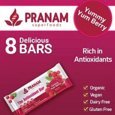 Pranam Superfoods nutrition bars - Berry flavor