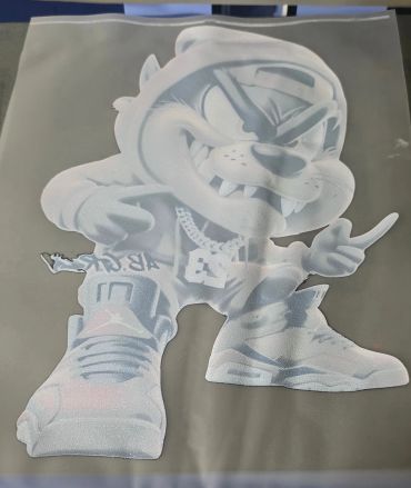 Cartoon character with a confident pose and hip-hop attire.