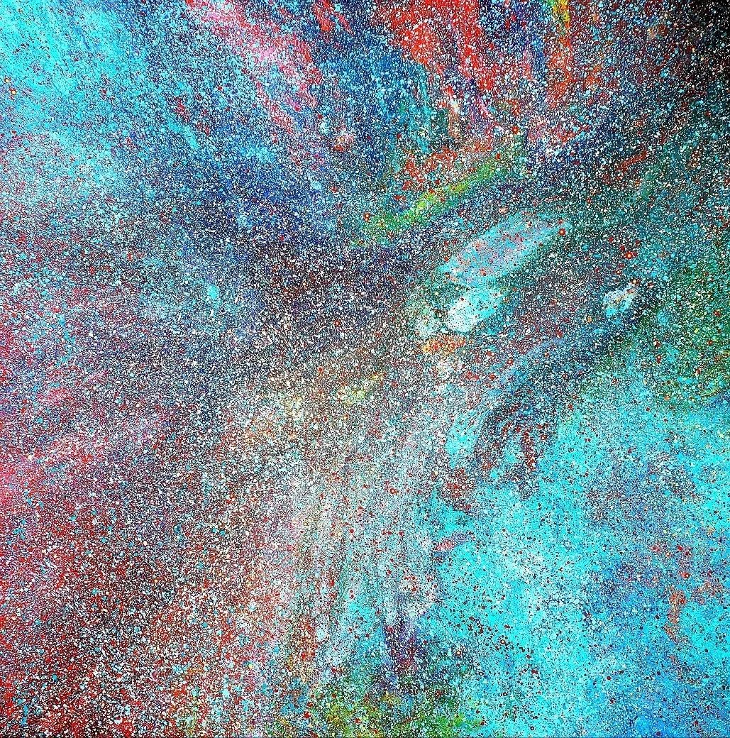 ‘Spright’, 40" x 40", Acrylic on Stretched Canvas (1.5" matt black edge)