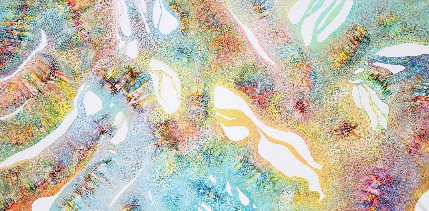 ‘Wild Arbutus’, 36” x 72” (x 1.5” imagery-edge), Acrylic on Stretched Canvas