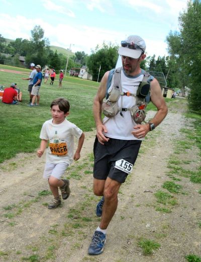 Father with PACER son finishing the 100 mile  race