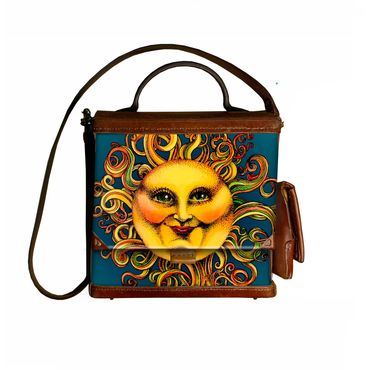 Smiling Sun drawn with acrylic ink.