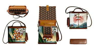 Nodding Renealmia and Giant Sensitive Plant painted as part of Robert Thornton's Floral World Atlas