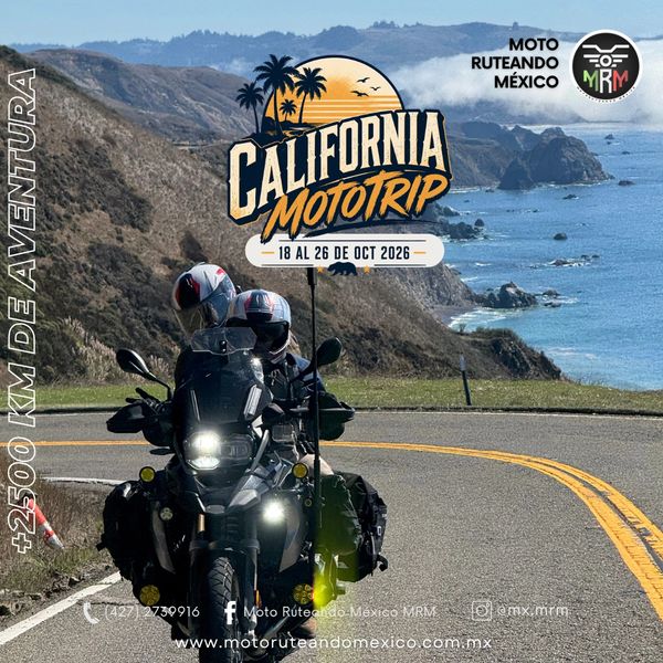 Motorcycle adventure on California coast, October 2026, over 2500 km journey.