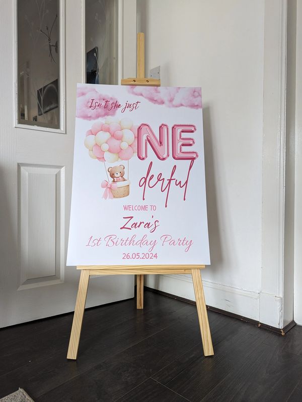 customised birthday welcome board