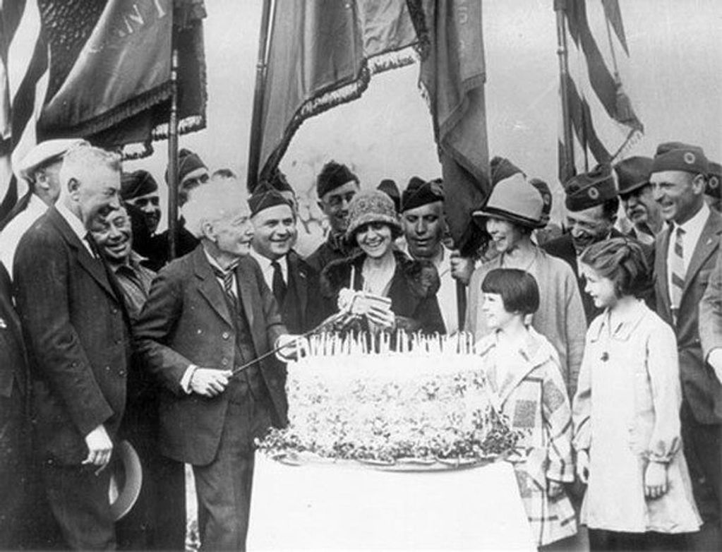 Burbank's birthday celebration in his 70s