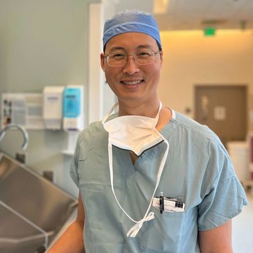Michael Yeh preparing for surgery