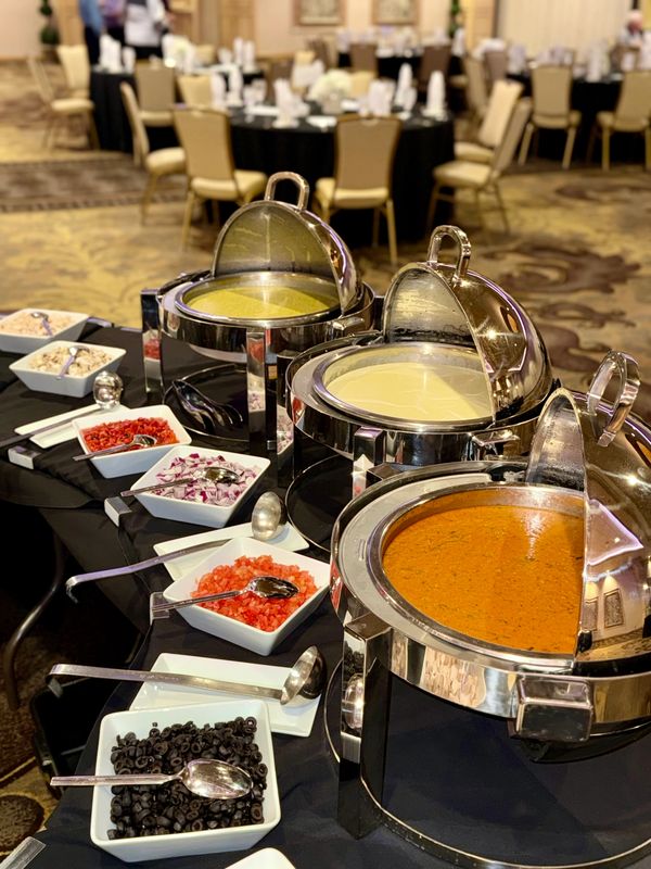 Suncoast: Pasta Station, Marinara Sauce, Alfredo Sauce, Pesto Sauce