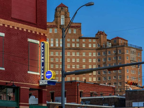 View of downtown Baker hotel