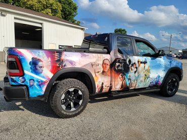 Star Wars Wrapped pickup truck