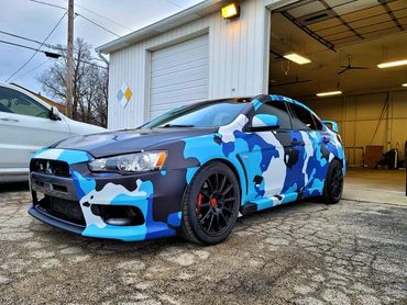 Camo Wrapped Mitsubishi Evo X