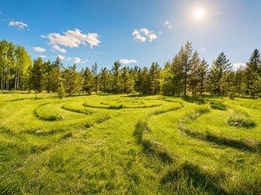 The Baltic-style labyrinth at Sign of the Pines Retreats.