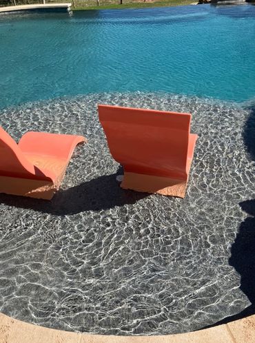 Clean maintained lounge deck in pool