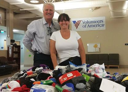 Was such an emotional day! Over 1800 pairs of socks donated to those in need at the  Shelter.