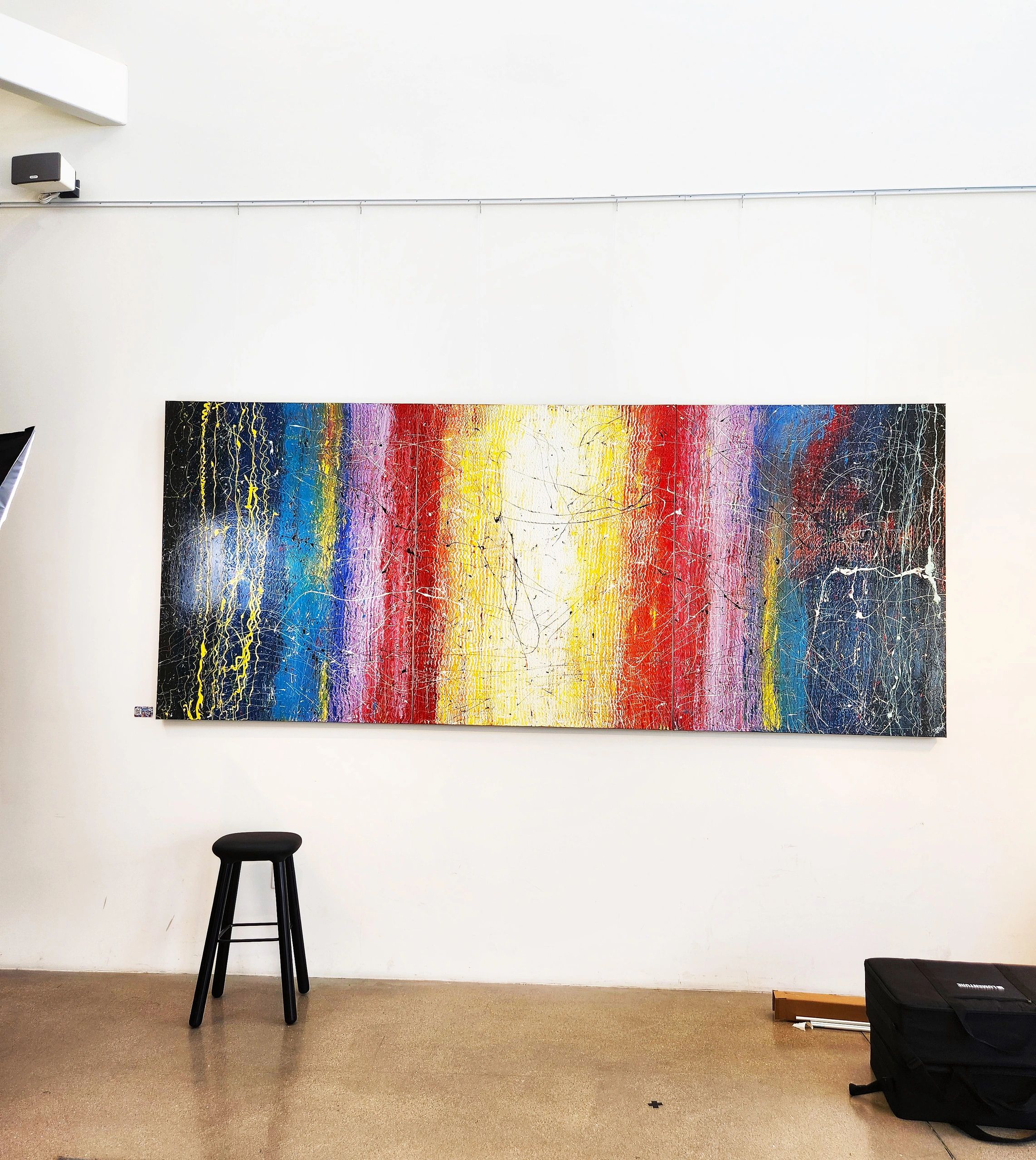 Abstract Art Canvas Acrylic, '20, acrylic on canvas, 60 x 144 inches