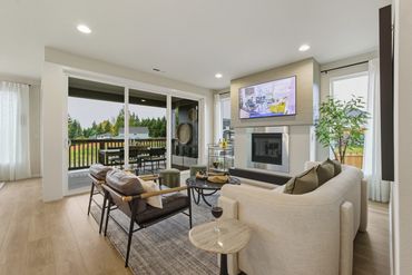 High-end real estate living room photo